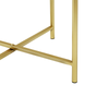 55cm Gold Metal End Table with White Marble Top - L.H. (MF466-00-MBL-GD)