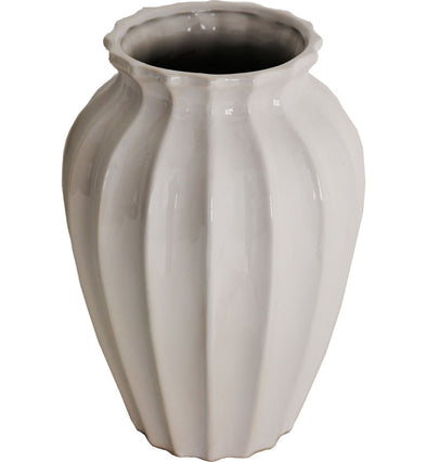 Elite White Ceramic Vase-Large - RS