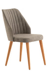 Hazal Chair - Charcoal/Walnut (Set of 2) - DE.L