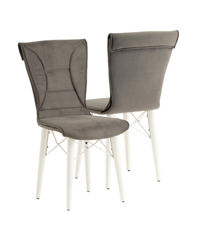 Lukas Chair - Charcoal/White (Set of 2) - DE.L