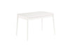 Fara Dining Table White + 4 Chairs Charcoal - DE.L
