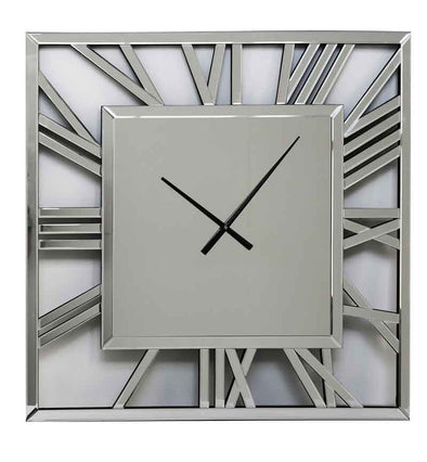 Mirrored Square Clock 80X80CM - RS