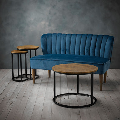 Bella Midnight Blue 2 Seater Sofa (BELSOFABLUE) - L.P.D