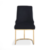 Casas Black Velvet Dining Chair with Gold Legs - L.H. (FN180-00-BLGD)