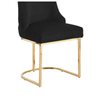 Casas Black Velvet Dining Chair with Gold Legs - L.H. (FN180-00-BLGD)