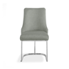 Casas Grey Velvet Dining Chair with Chrome Legs - L.H. (FN180-00-GYCH)