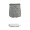 Casas Grey Velvet Dining Chair with Chrome Legs - L.H. (FN180-00-GYCH)