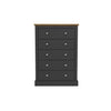 Devon Charcoal Chest of Drawers (DEV5DRCHA) - L.P.D