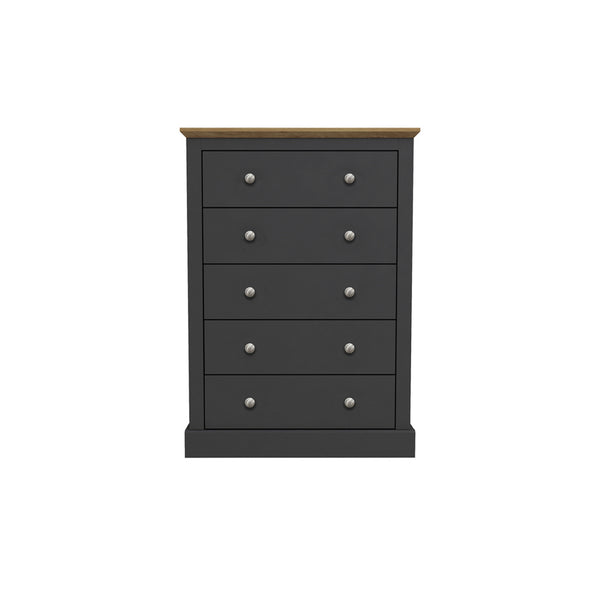 Devon Charcoal Chest of Drawers (DEV5DRCHA) - L.P.D