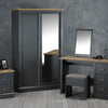 Devon Charcoal Double Sliding Wardrobe (DEVSLID2DCHA*) - L.P.D