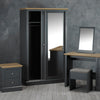 Devon Charcoal Double Sliding Wardrobe (DEVSLID2DCHA*) - L.P.D