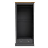 Devon Charcoal Double Wardrobe (DEVROBE2DCHA*) - L.P.D