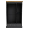Devon Charcoal Triple Wardrobe (DEVROBE3DCHA*) - L.P.D