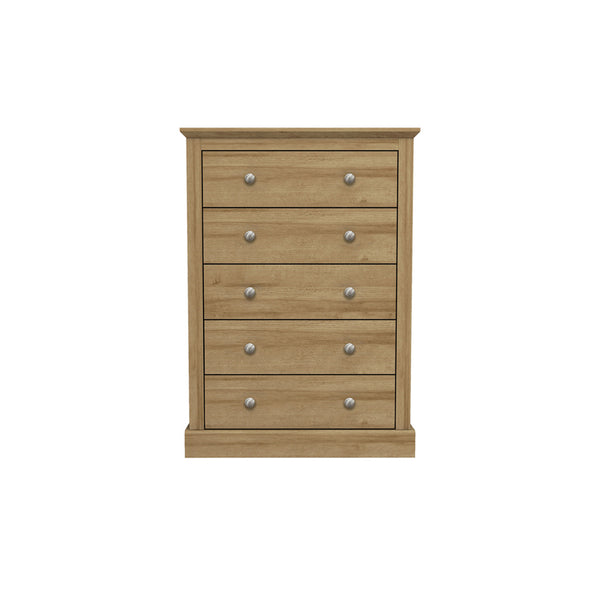 Devon Oak Chest of Drawers (DEV5DROAK) - L.P.D