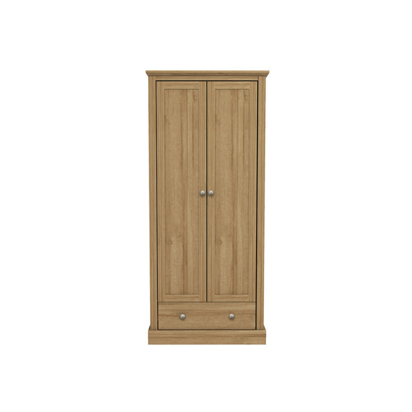 Devon Oak Double Wardrobe (DEVROBE2DOAK*) - L.P.D