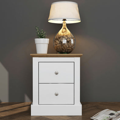 Devon White Bedside Cabinet (DEVCABWHI) - L.P.D