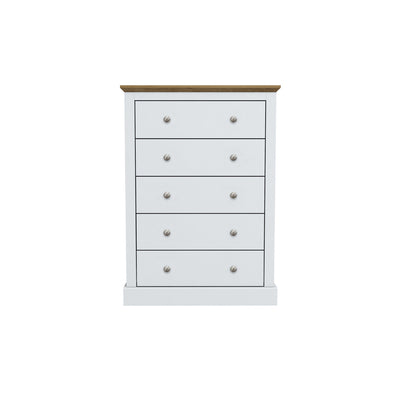 Devon White Chest of Drawers (DEV5DRWHI) - L.P.D