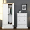Devon White  Double Wardrobe (DEVROBE2DWHI*) - L.P.D