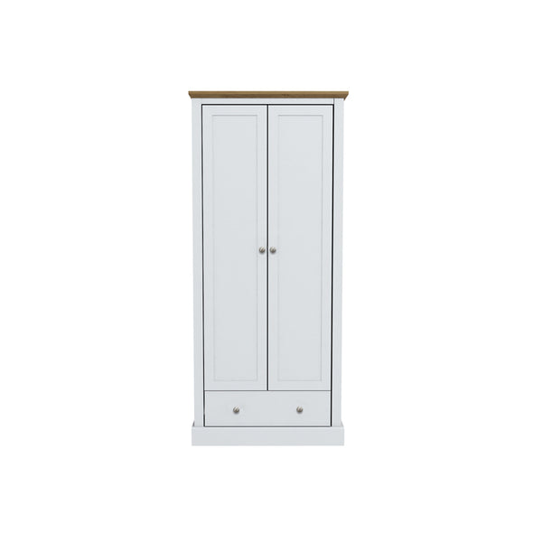 Devon White  Double Wardrobe (DEVROBE2DWHI*) - L.P.D