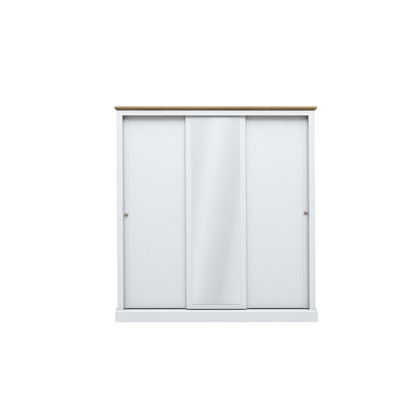 Devon White Triple Sliding Wardrobe (DEVSLID3WHI*) - L.P.D