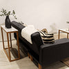 Harlow Console Table Oak-White Marble Top (HARLCONS) - L.P.D