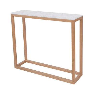 Harlow Console Table Oak-White Marble Top (HARLCONS) - L.P.D