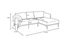 Hilton Corner Sofa Right - Light Grey (HL-CR-LG) - D.E.R