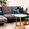 Jasper Aqua, Steel Blue, White & Solid Oak Side Tables (JASNEST) - L.P.D