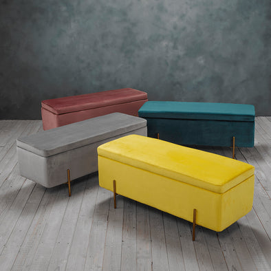 Lola Storage Ottoman Teal (LOLATEAL) - L.P.D