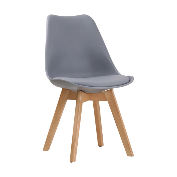 Louvre Grey Dining Chairs Pair (LOUVGREY) - L.P.D