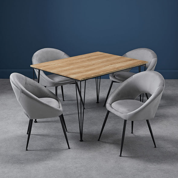 Lulu Dining Chair Grey Pair (LULUGREY) - L.P.D