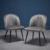 Orla Dining Chair Grey Pair (ORLAGREY) - L.P.D