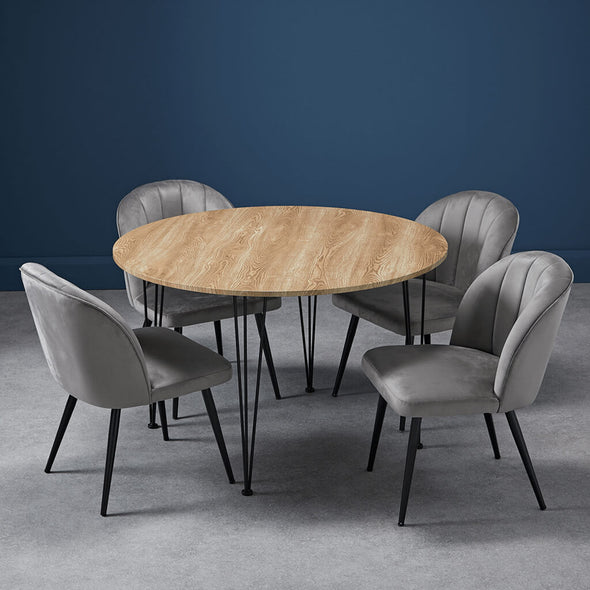 Orla Dining Chair Grey Pair (ORLAGREY) - L.P.D