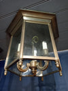 Pair of brass three lamp ceiling lights- D.L