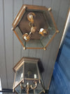 Pair of brass three lamp ceiling lights- D.L