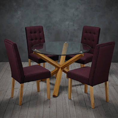 Roma Chair Plum (ROMAPLUM) Pair - L.P.D