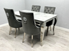 Sofia Grey & Silver Dining Table - 1.5m - A.S
