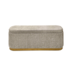 122cm Wide Taupe Linen Storage Bench - L.H. (FN183-00-TP)