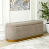 122cm Wide Taupe Linen Storage Bench - L.H. (FN183-00-TP)