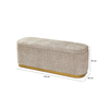 122cm Wide Taupe Linen Storage Bench - L.H. (FN183-00-TP)