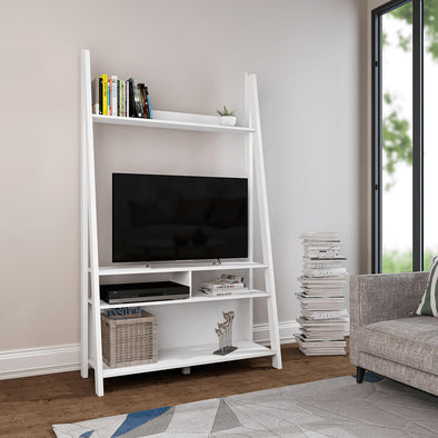 Tiva White Ladder TV Unit (TIVAWHITV) - L.P.D