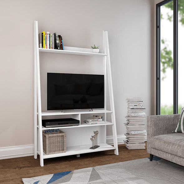 Tiva White Ladder TV Unit (TIVAWHITV) - L.P.D