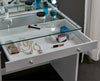 Hollywood Vanity Station Dressing Table - Glass/White - DE.L