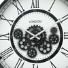 53.5cm Black Gears Wall Clock - LH