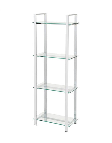 Harry 160cm Chrome and Glass 3 Tier Display Unit - LH