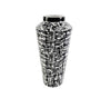 33cm Black and White Ceramic Vase - LH