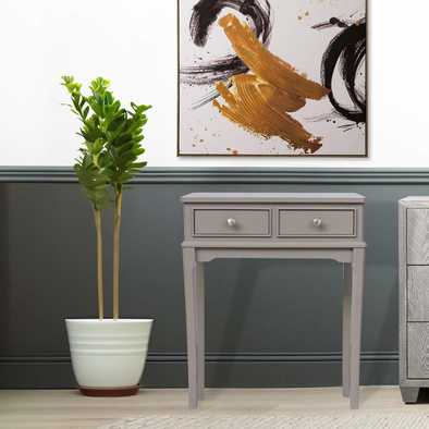 Medium Taupe 2 Drawer Console Table- CM