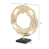 39cm Gold Round Metal Sculpture - LH