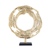 39cm Gold Round Metal Sculpture - LH