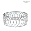 Willow Chrome Metal and Glass Coffee Table- LH